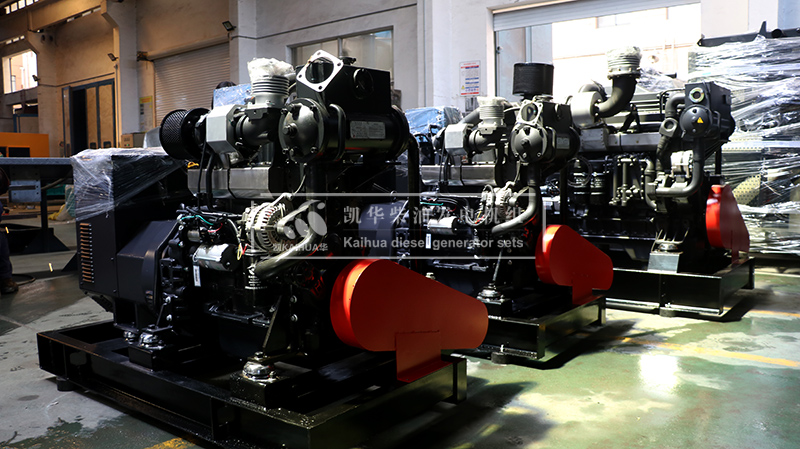 煙臺3臺上柴船用發電機組成功出廠